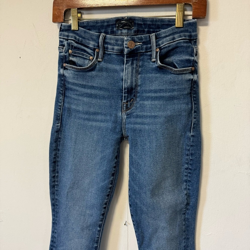 Mother Jeans The Looker Ankle Fray Womens 24 Designer Denim Mid Rise - Picture 3 of 12